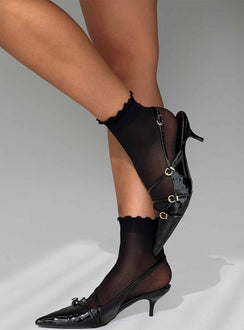 Natacha Sheer Socks Black