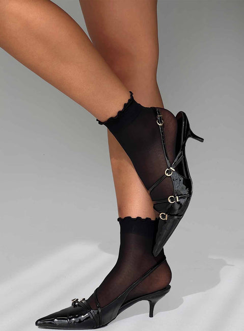 Natacha Sheer Socks Black