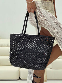 Crochet tote bag  Fixed handles, flat base