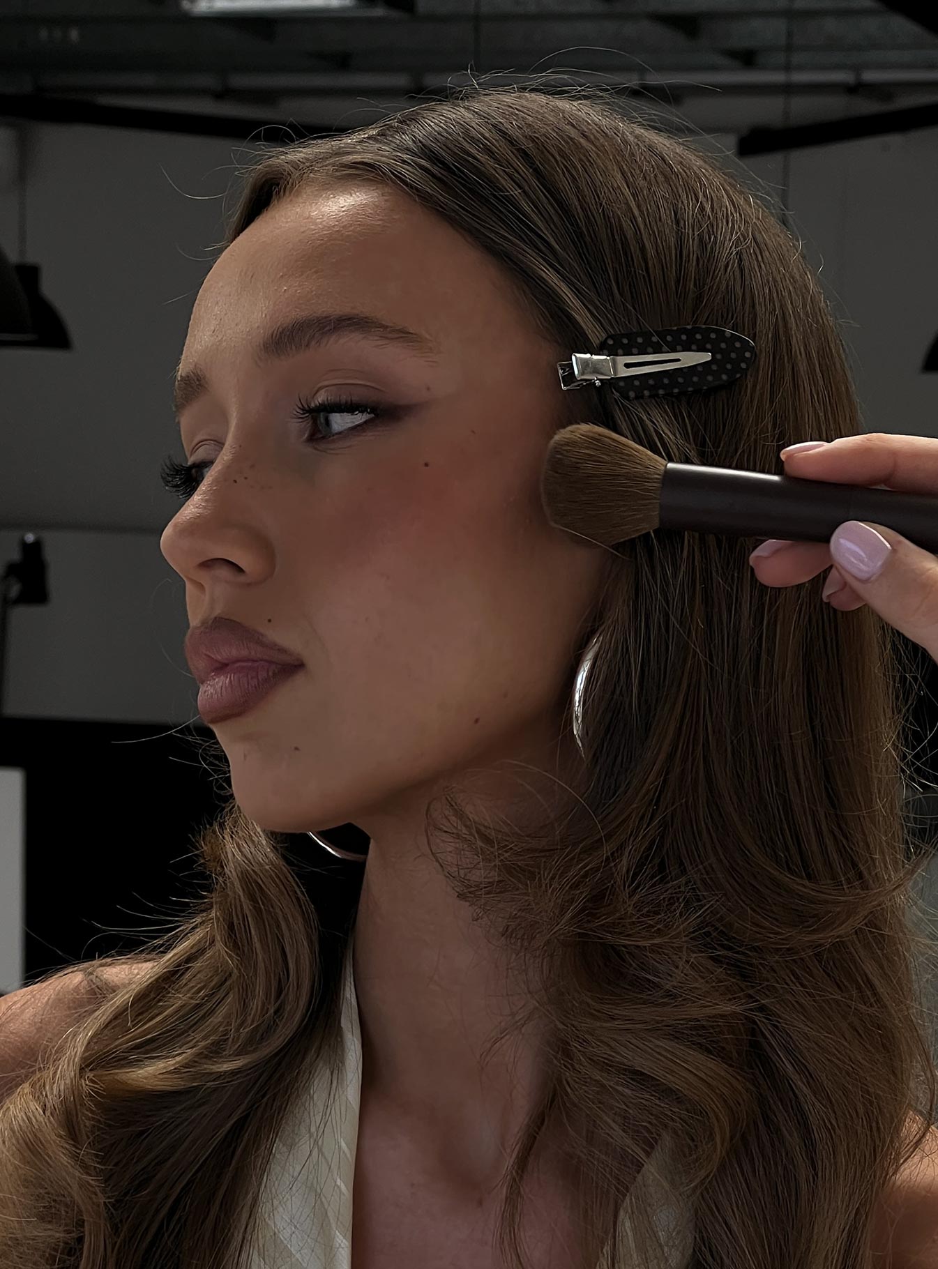 Speechless Hair Clips Black Polka