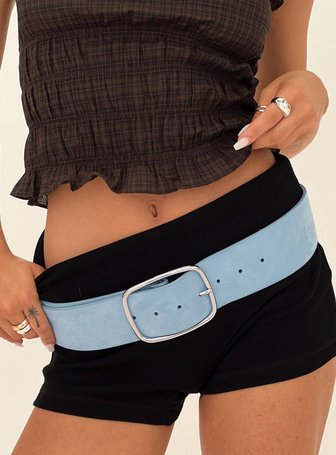 Yenna Low Waist Belt Light Blue