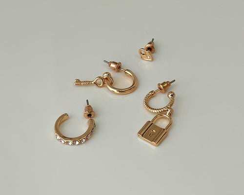 Jeaney Earring Pack Gold Princess Polly Lower Impact