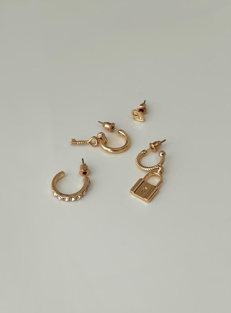 Jeaney Earring Pack Gold