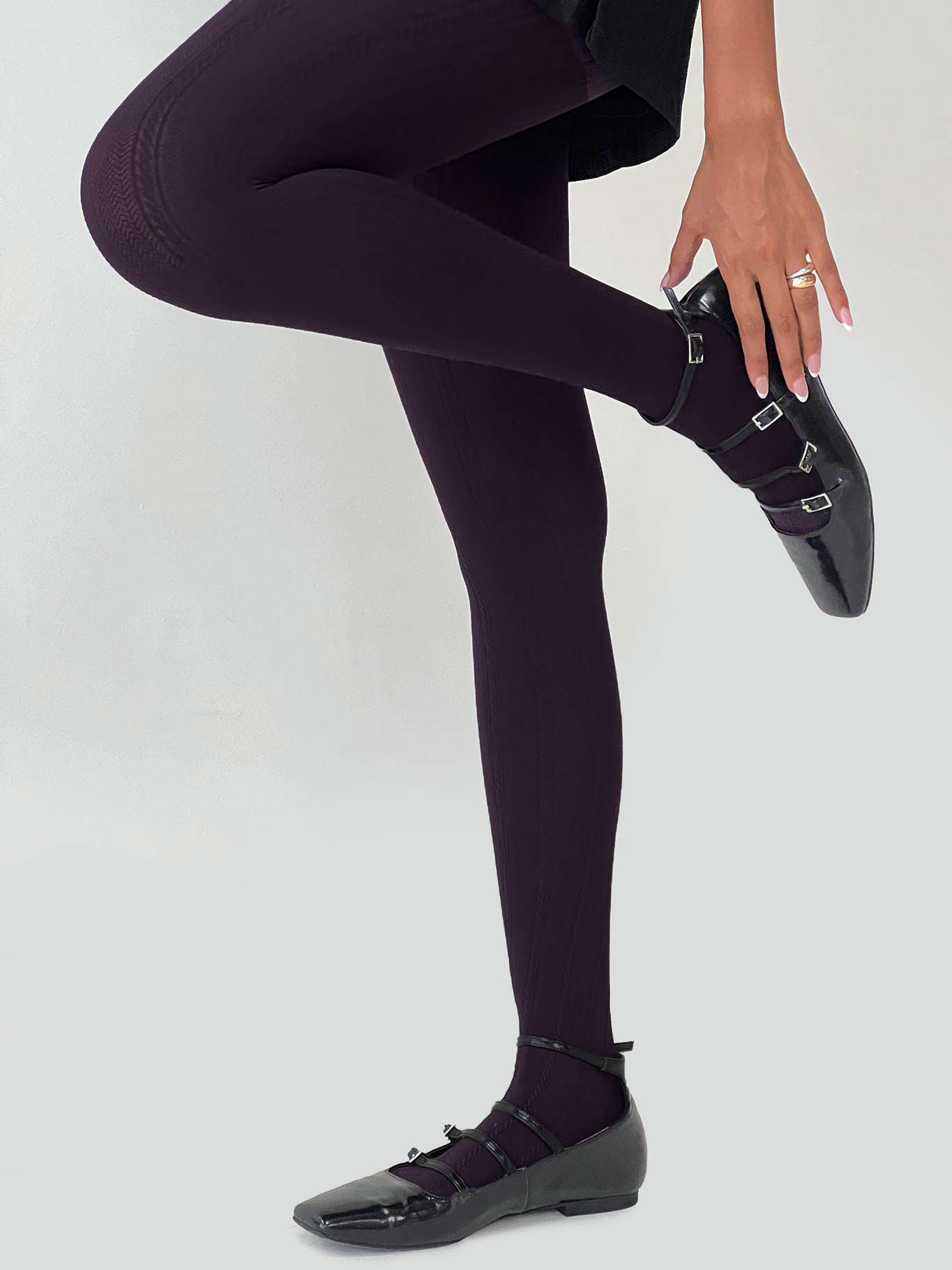 Back With Love Stockings Plum