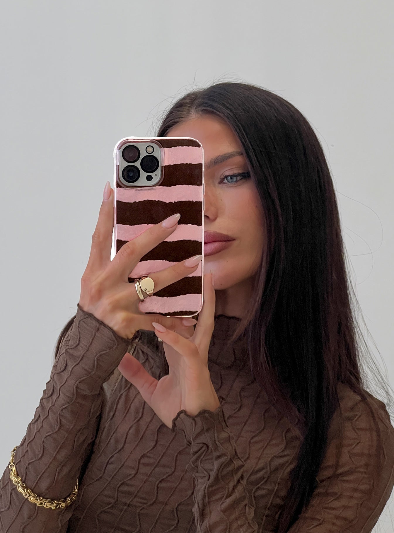 Easten Iphone Case Pink Stripe