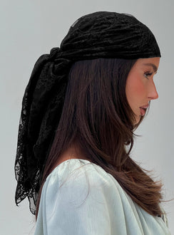 Nellie Hair Scarf Black Lace