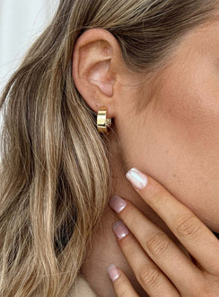 Earrings 18K Gold Plated Huggie style