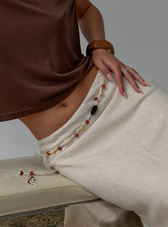 Melvena Bead Detail Woven Belt Multi