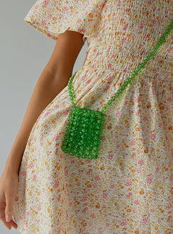 Petrie Beaded Crossbody Bag Green