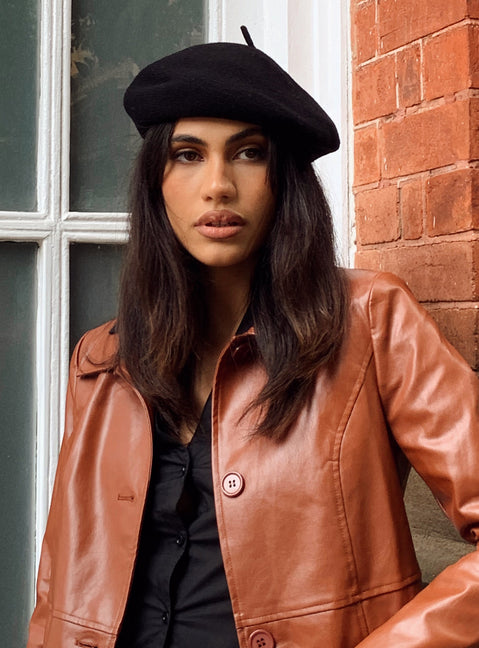 Beret 100% wool Soft knit material  Elasticated headband 