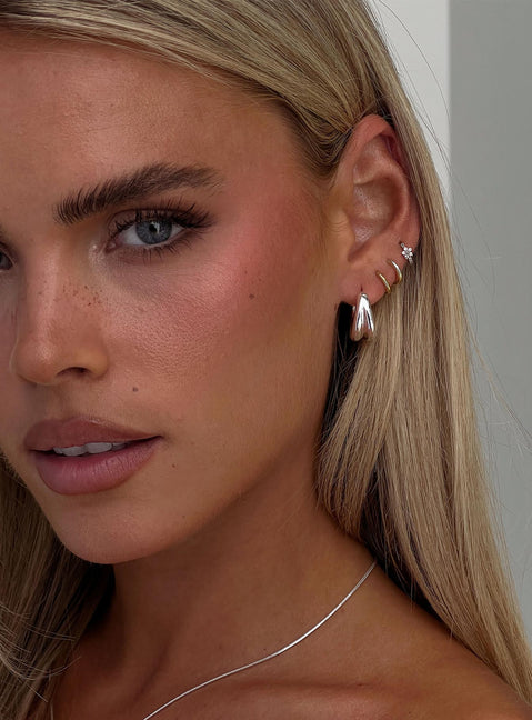 Film Noir Earrings Silver