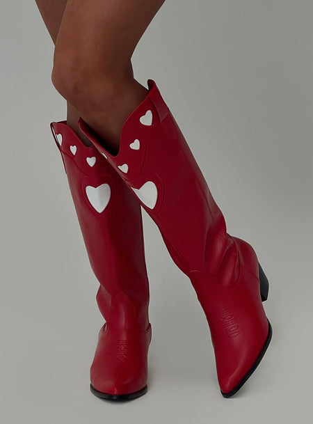 Billini Velma Cowboy Boots Scarlet Red
