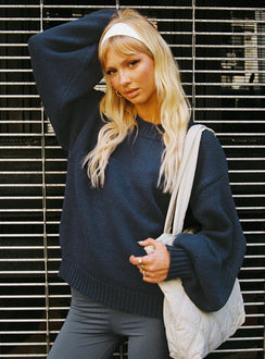 product Harmony Knit Sweater Navy Princess Polly  Long 