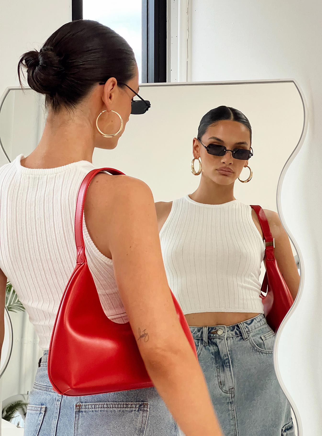 product Princess Polly Sleeveless High Neck  Cassa Tank Top Ivory