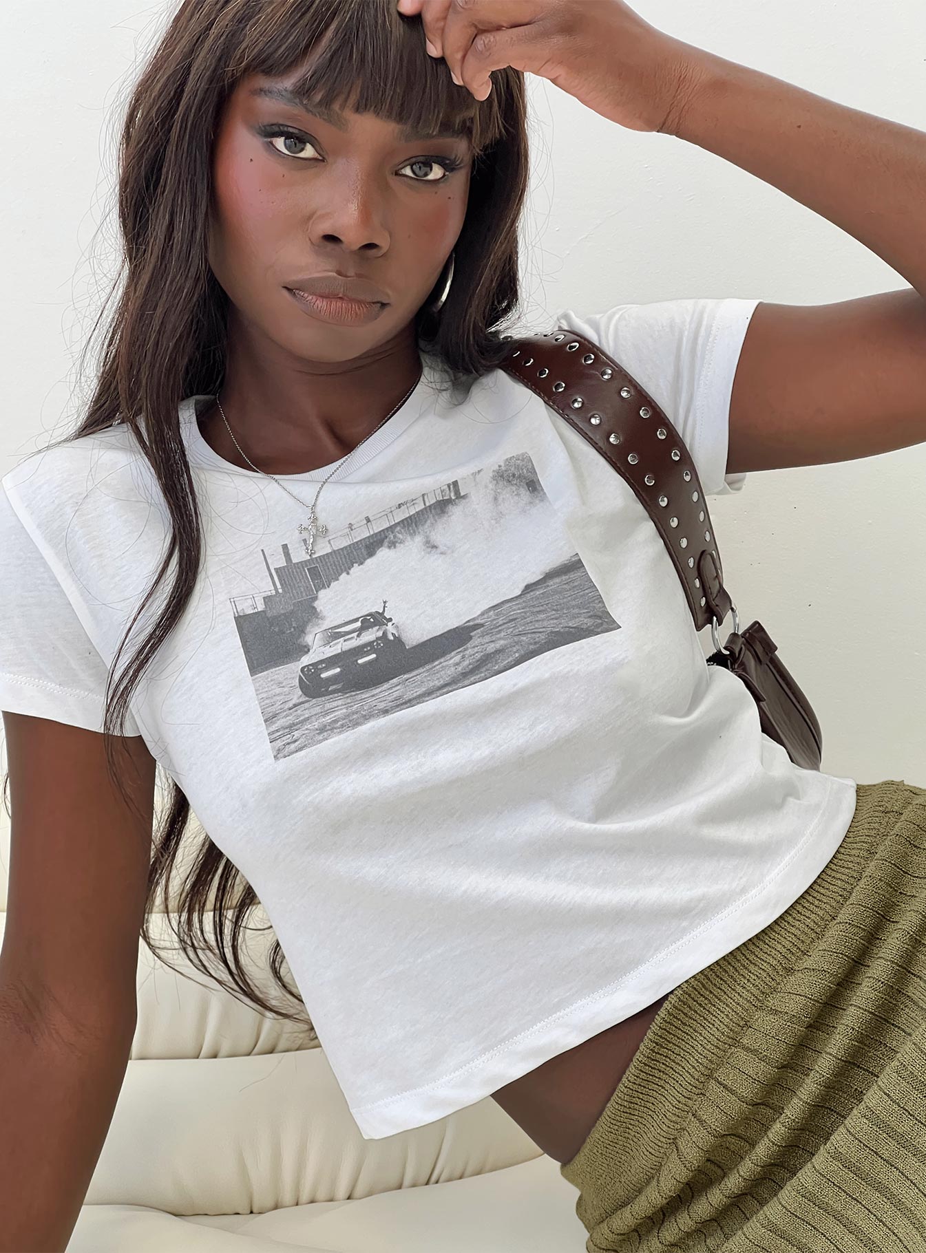 product Princess Polly Sleeveless High Neck  Drifter Graphic Tee White