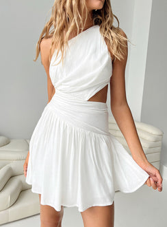 product Princess Polly Asymmetric Neckline  Chaser Mini Dress White