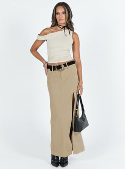 product Fall Maxi Skirt Taupe Princess Polly  Maxi 