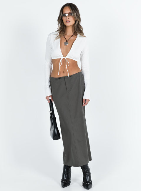 product Mistry Midi Skirt Slate Princess Polly  