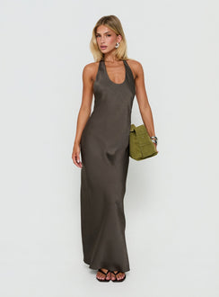 Bare Halter Maxi Dress Mocha