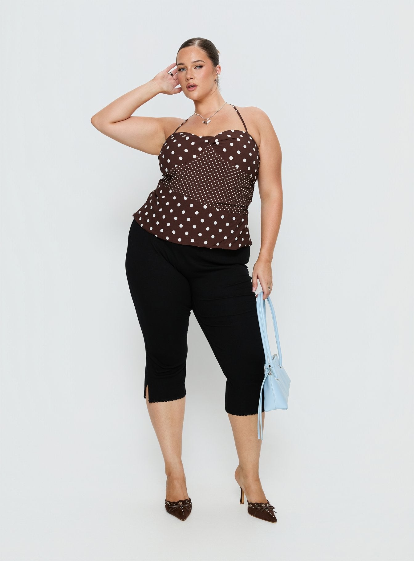 Baseline Rib Capri Pants Black Curve | Princess Polly
