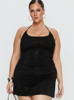 Jenesa Tie Back Top Black Curve