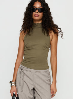 Merril Halter Top Khaki