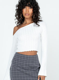 product Princess Polly Full Sleeves Square Neck  Santorini Knit Top Ivory