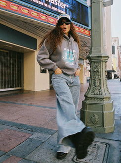 product Princess Polly Mid Rise  Eivissa Baggy Jeans Faded Denim