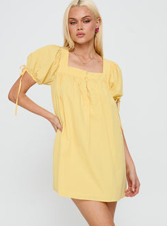 Lilibet Mini Dress Lemon