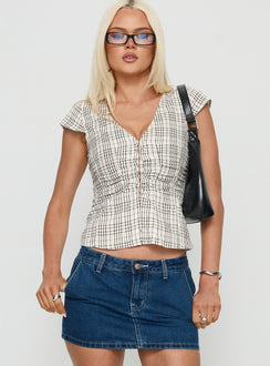 Indulgence Corset Top Multi Check