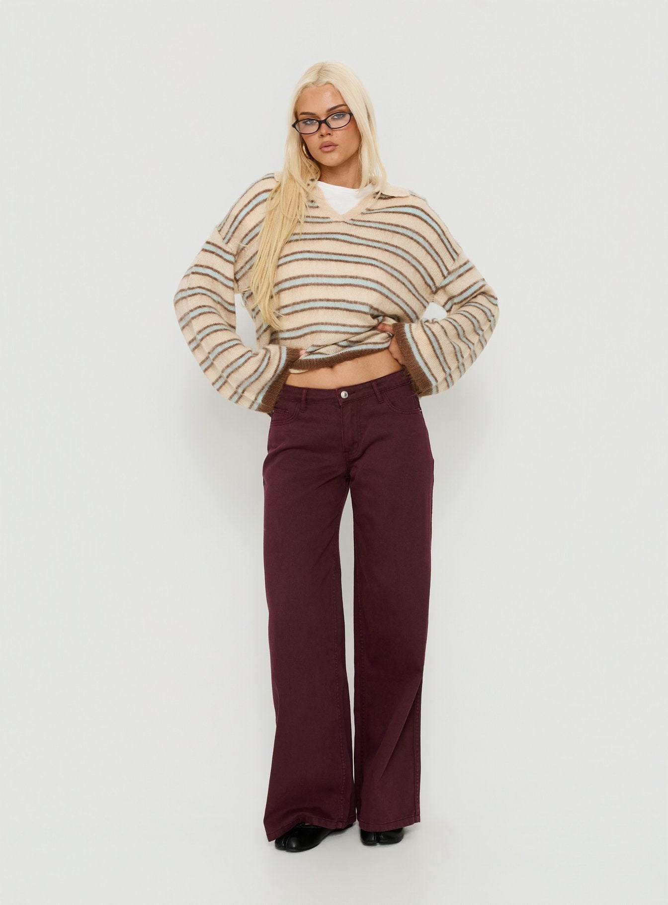 Ramos Low Rise Denim Jeans Currant