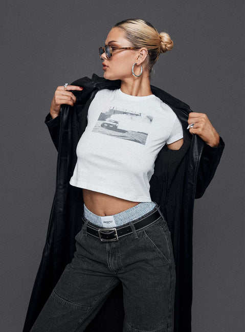 product Princess Polly Sleeveless High Neck  Drifter Graphic Tee White