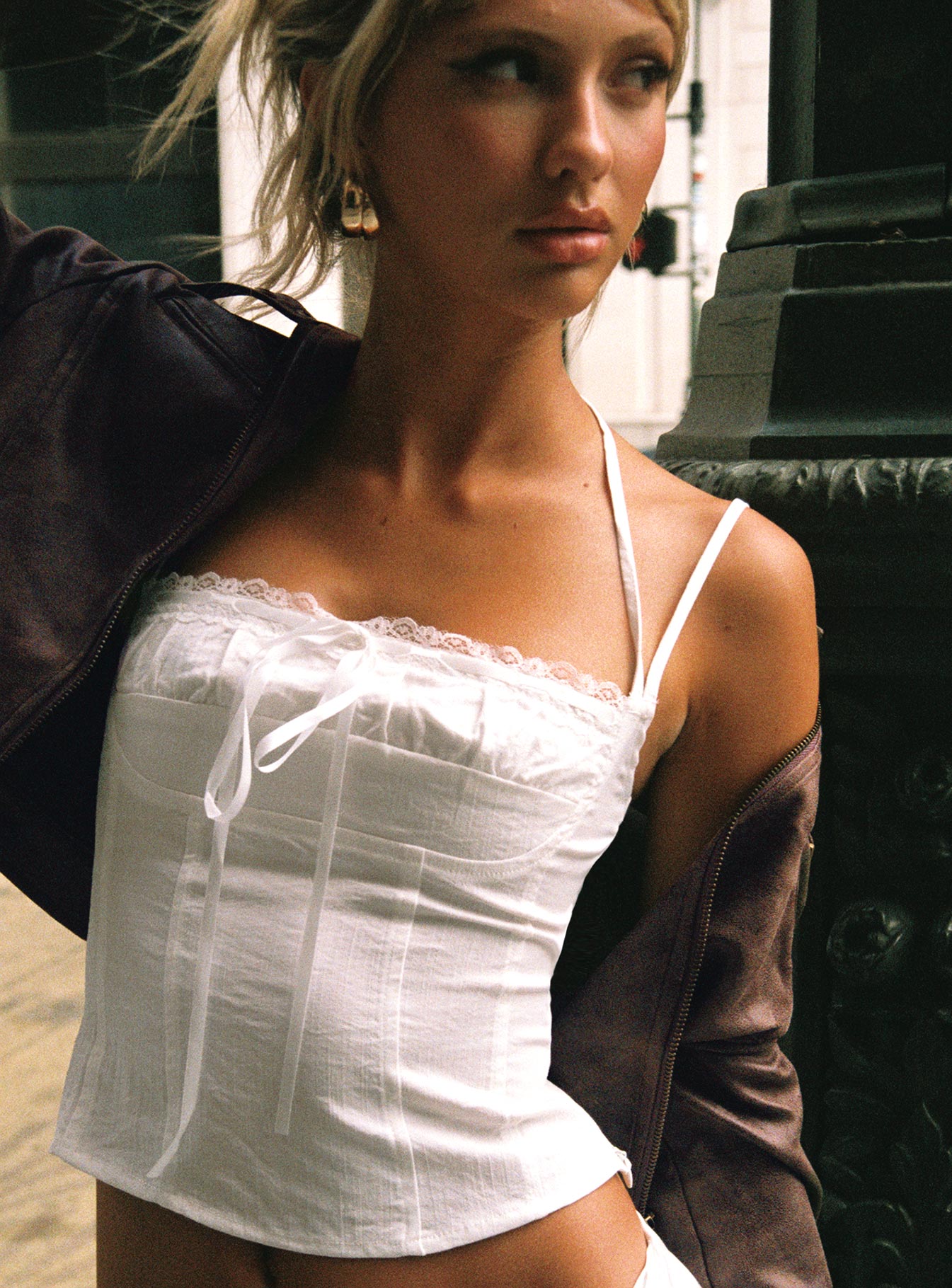 product Princess Polly Sleeveless Square Neck  Trynia Top White