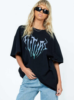 product Princess Polly Full Sleeves High Neck  Future Oversize Tee Black