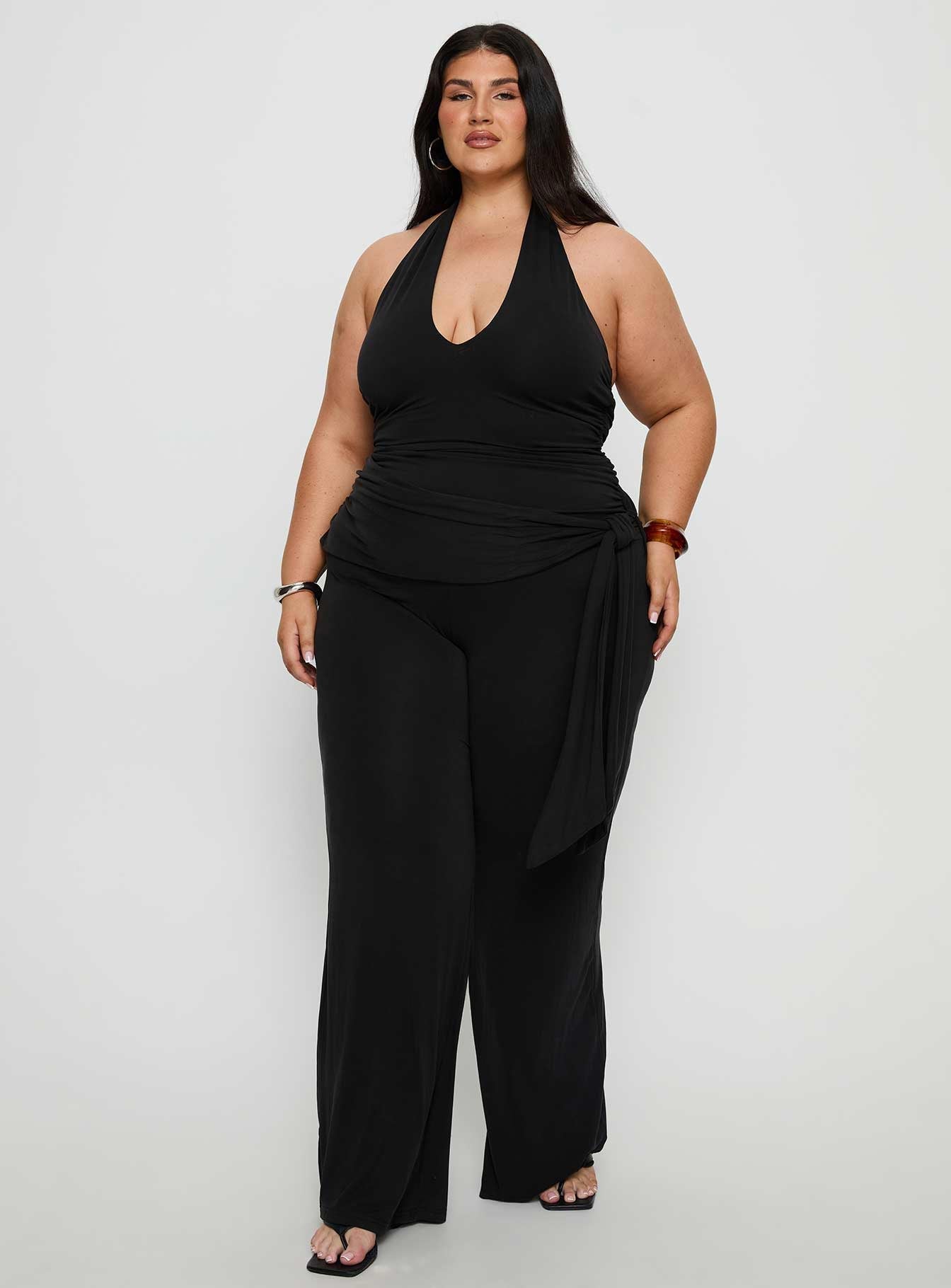 Enchantress Wide Leg Jumpsuit Black Curve