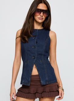 Bless Your Heart Top Blue Denim