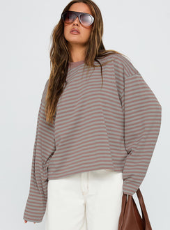 Bloom Long Sleeve Muted Pastels Stripe