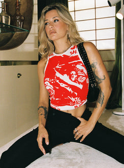 product Princess Polly Sleeveless High Neck  Highline Tank Top Red