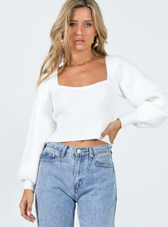 Bohemia Sweater White Princess Polly  Cropped 