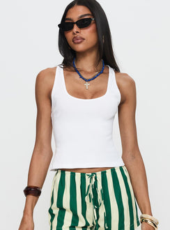 Good Habits Racer Back Top White