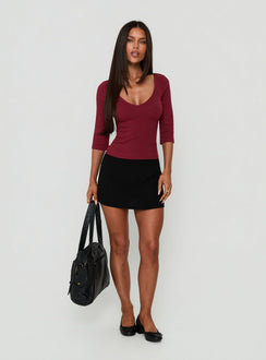 Selley Low Rise Mini Skirt Black