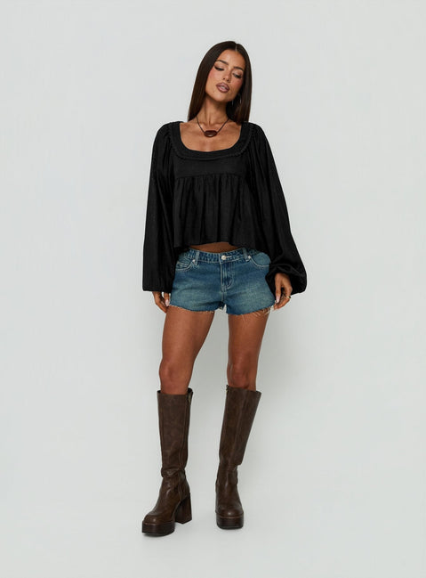 Benjie Long Sleeve Top Black