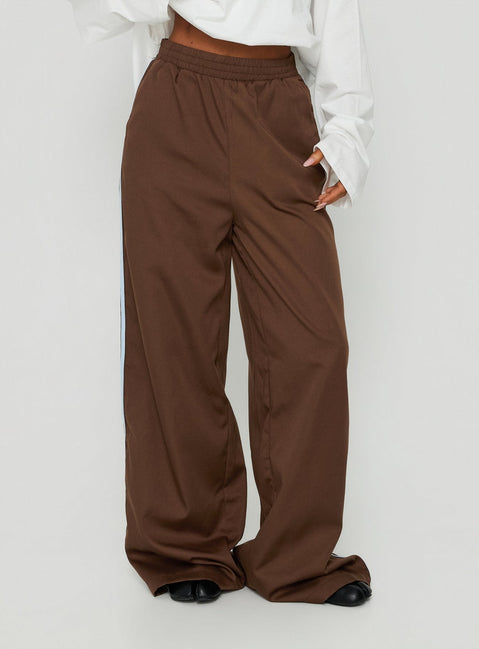 Fielder Track Pants Brown / Blue
