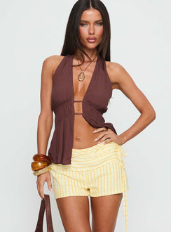 Electric Night Shorts Yellow Stripe