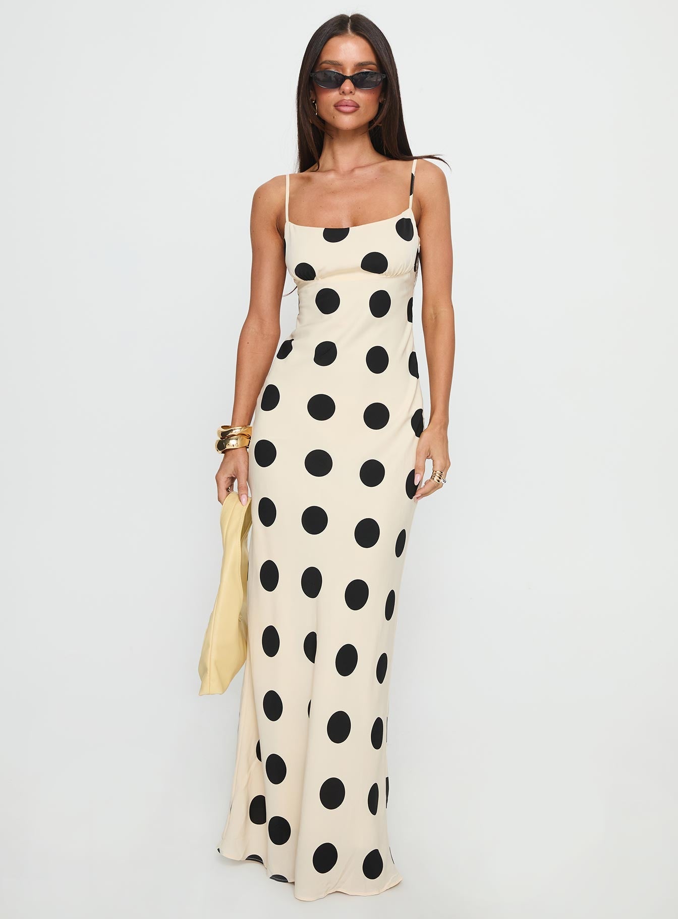 Avienna Maxi Dress Cream / Polka Dot