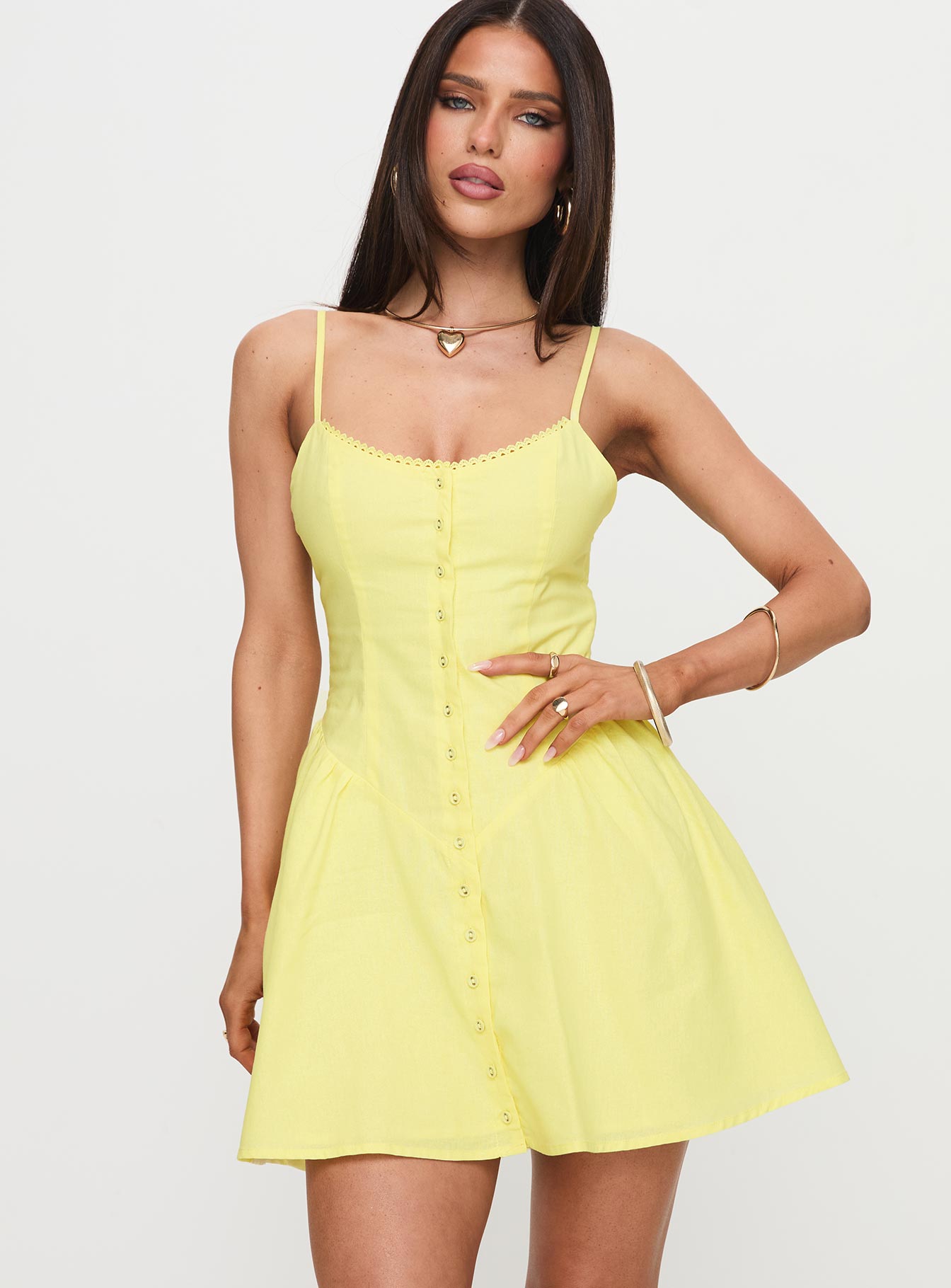 Toulouse Mini Dress Lemon