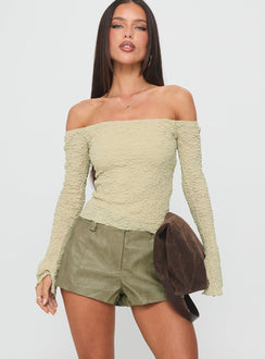 Kenickie Stud Micro Shorts Khaki