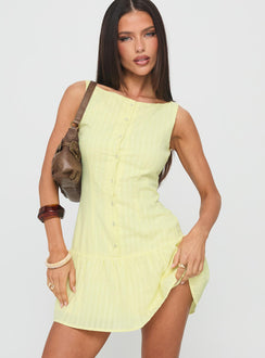 Modestie Mini Dress Lemon