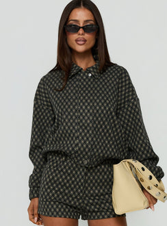 Vanya Collared Jacket Multi Check