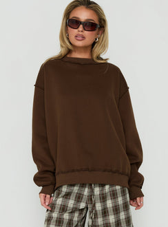 Laine Crew Neck Jumper Brown